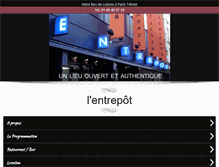 Tablet Screenshot of lentrepot.fr